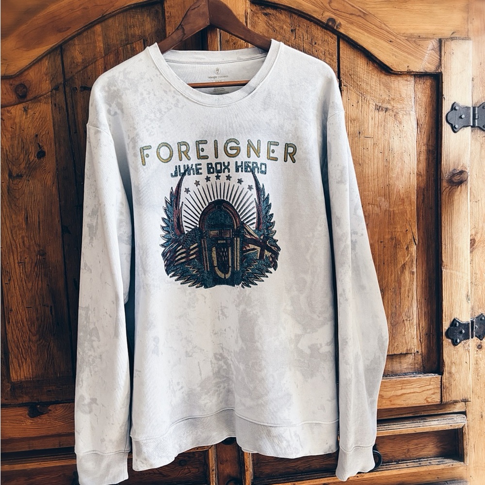 Sweatshirt Foreigner Sweatshirt Dip Dye Silver Wash - Picture 5 of 12